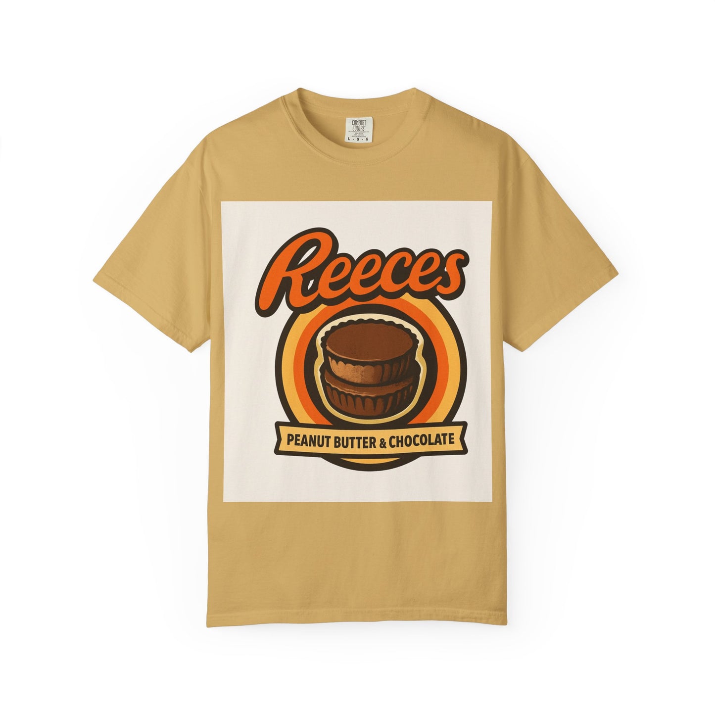 Reece's Peanut Butter & Chocolate T-Shirt, Unisex Tee, Foodie Gift, Candy Lover's Apparel, Sweet Treat Shirt, Nostalgic Fashion