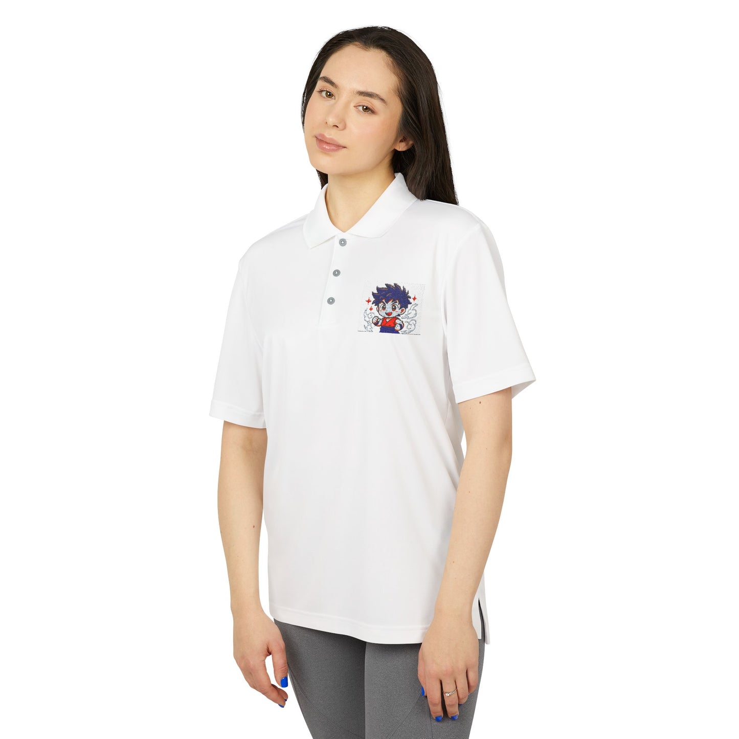 Adidas Unisex Performance Polo with Artistic Design, Stylish Sportswear, Casual Wear, Gift for Him/Her, Comfortable Activewear