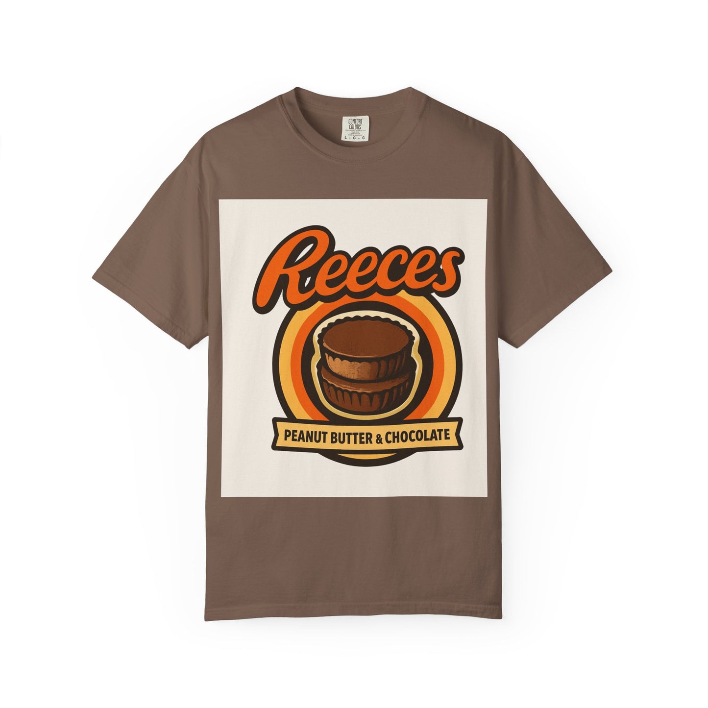 Reece's Peanut Butter & Chocolate T-Shirt, Unisex Tee, Foodie Gift, Candy Lover's Apparel, Sweet Treat Shirt, Nostalgic Fashion