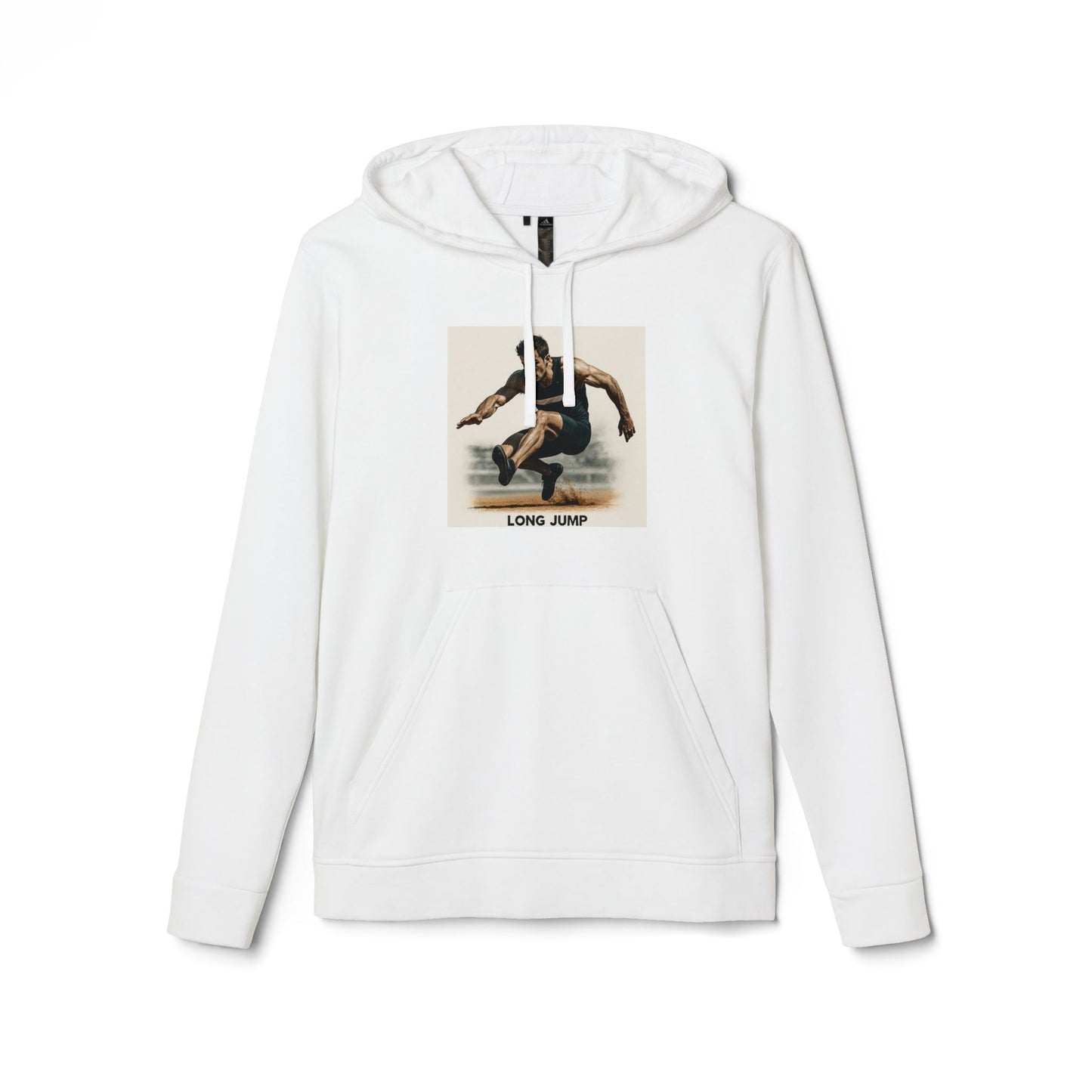 Adidas Unisex Long Jump Fleece Hoodie, Cozy Athletic Wear, Perfect for Sports, Casual Outings, Gifts for Fitness Lovers