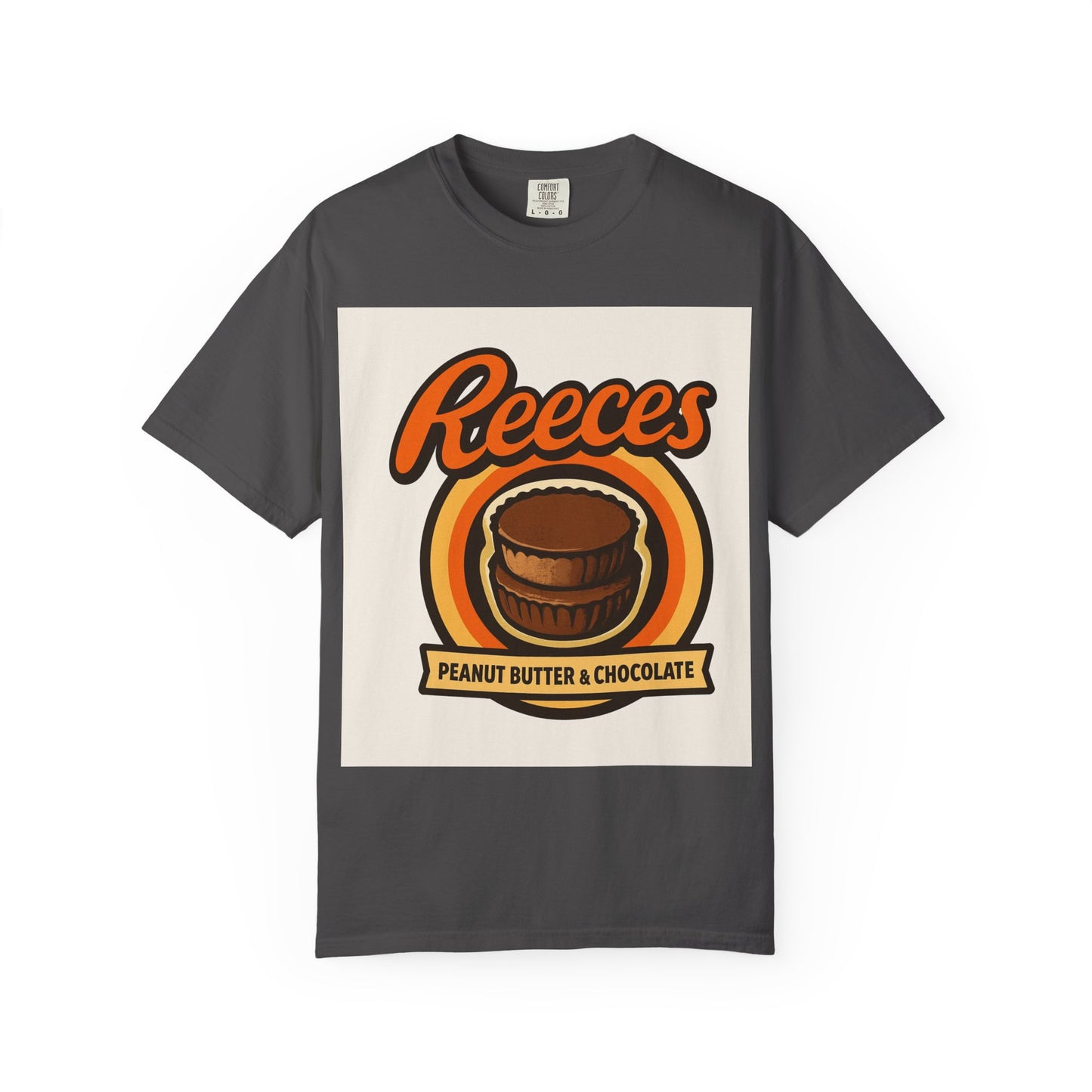 Reece's Peanut Butter & Chocolate T-Shirt, Unisex Tee, Foodie Gift, Candy Lover's Apparel, Sweet Treat Shirt, Nostalgic Fashion