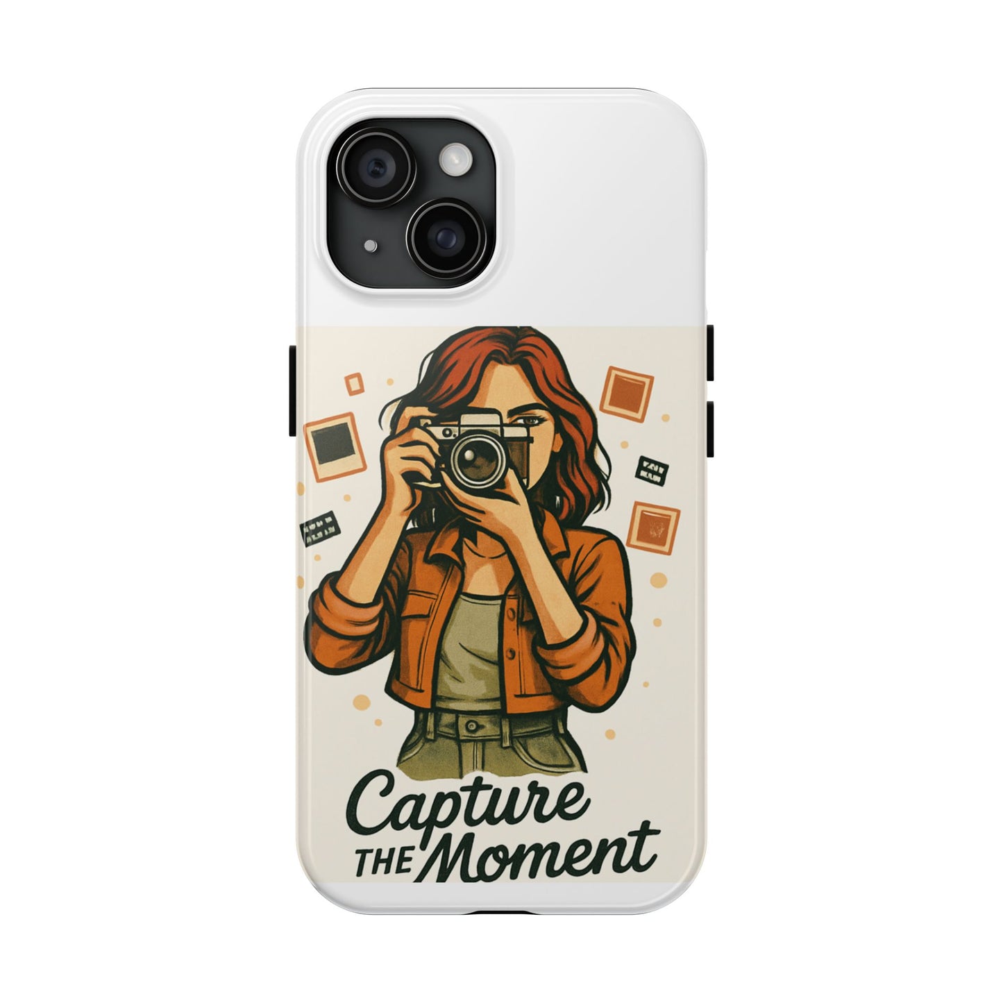 Capture the Moment Tough Phone Case, Stylish Phone Cover, Photography Gift, Durable Case, Camera Lover Accessory, Trendy Phone Protection