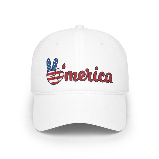 Peaceful Americana Baseball Cap, Relaxed Style Cap for Summer Fun, Gift for Patriot, Trendy Streetwear Hat, Casual Outdoor Accessories