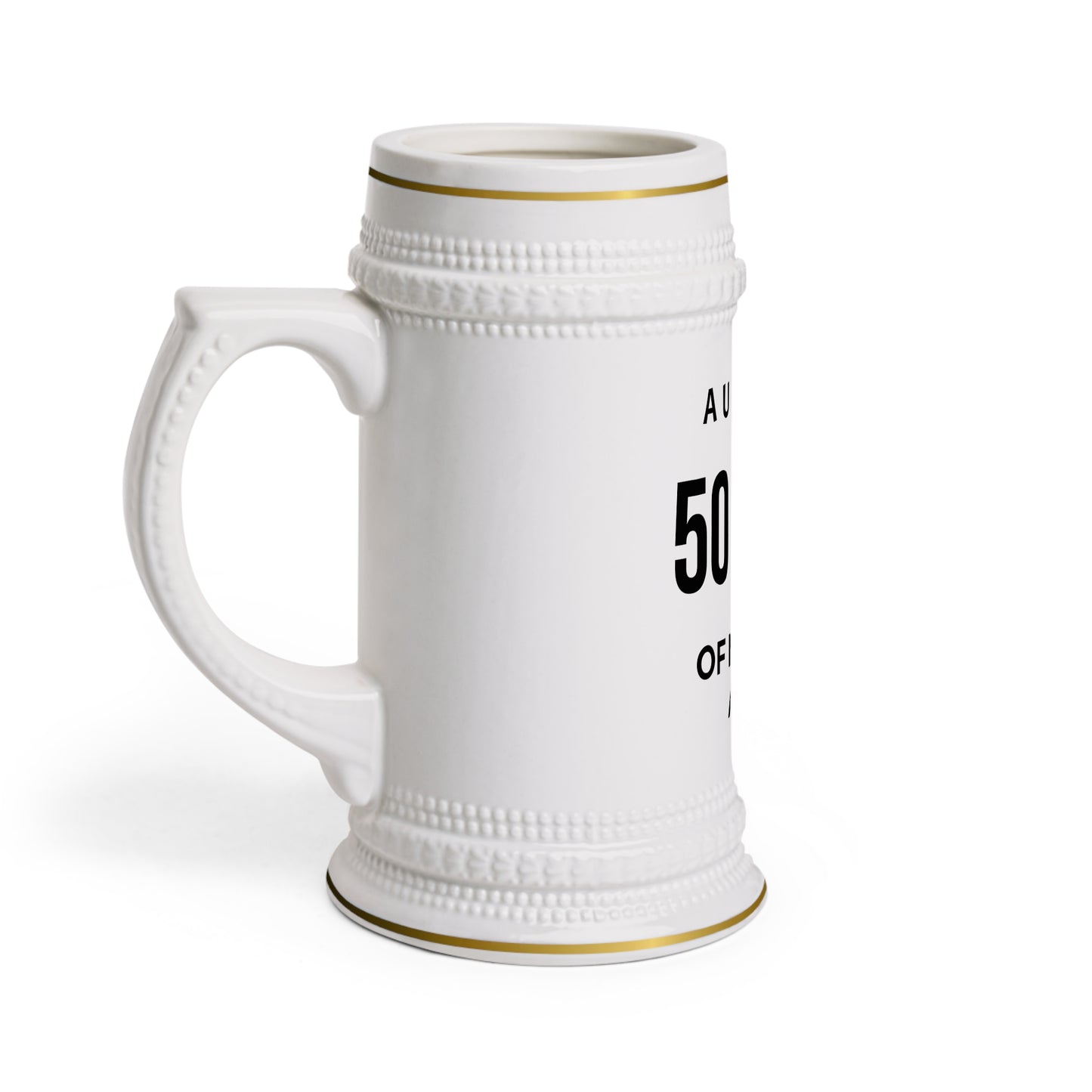 50 Years of Not Giving a Damn Beer Stein — Funny 50th Birthday Beer Mug