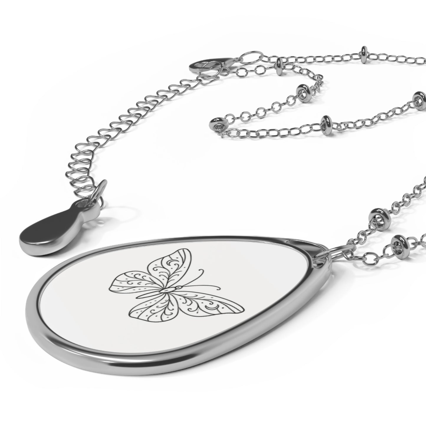 Elegant Butterfly Pendant Necklace, Personalized Jewelry, Gift for Her, Nature Lover's Accessory, Adjustable Silver Necklace