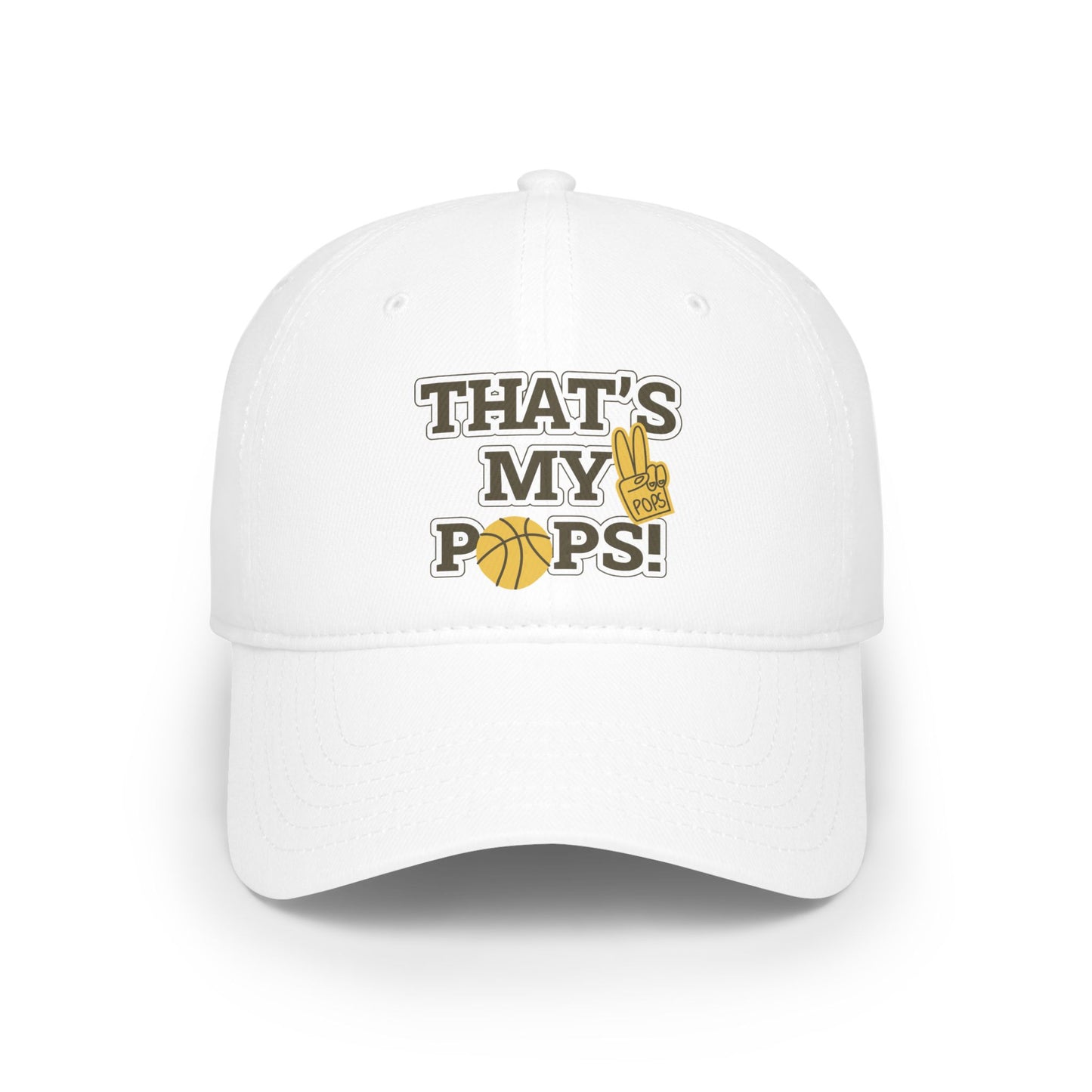 Dad's Basketball Cap, That's My Pops! Hat, Father's Day Gift, Sports Cap, Low Profile Dad Hat, Gift for Sports Enthusiasts
