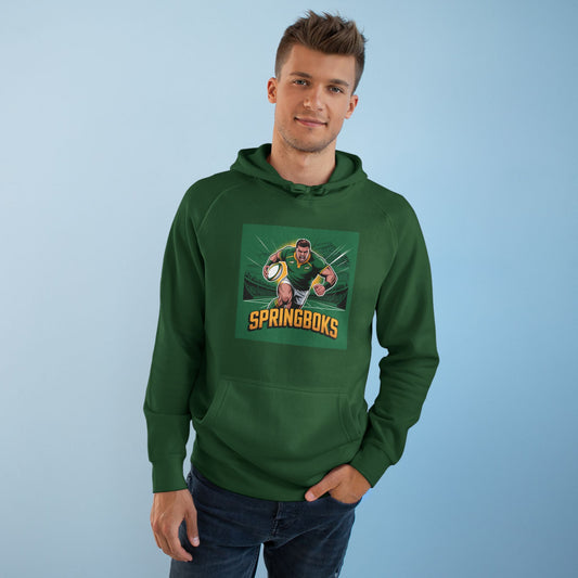 Unisex Sporty Hoodie - Springboks Rugby, Comfort Wear, Team Spirit Apparel, Gift for Fans, Game Day Essential