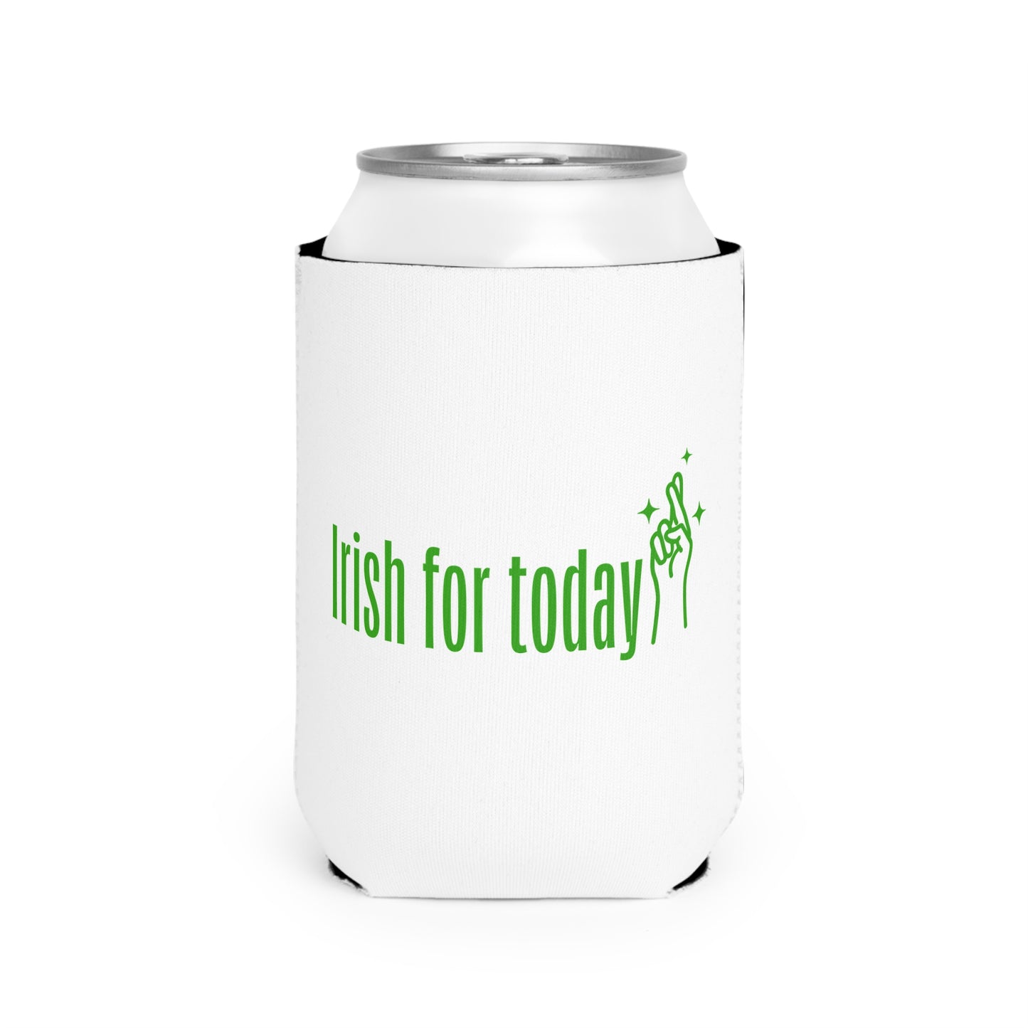 St. Patrick's Day Can Cooler Sleeve, Irish Party Favor, Shamrock Beverage Holder, Green Drink Sleeve, Fun Bar Accessory