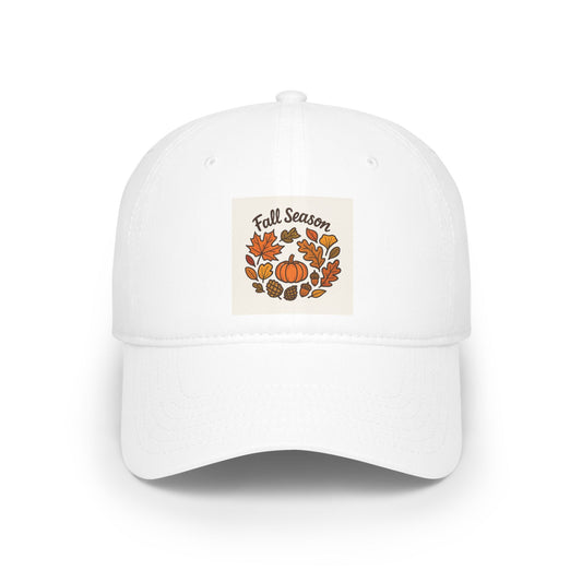 Fall Season Low Profile Baseball Cap | Autumn Style Hat, Pumpkin Cap, Seasonal Accessory, Gift for Her, Outdoor Wear