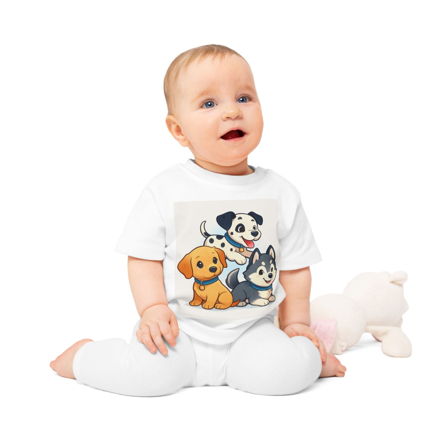 Adorable Puppy Graphic Baby T-Shirt, Cute Dog Shirt for Infants, Baby Boy & Girl Gift, Pet Lover Baby Tee, Toddler T-Shirt