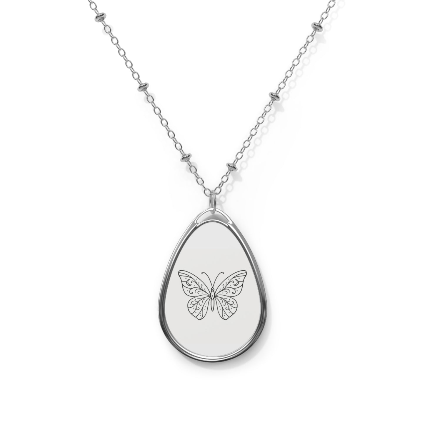 Elegant Butterfly Pendant Necklace, Personalized Jewelry, Gift for Her, Nature Lover's Accessory, Adjustable Silver Necklace