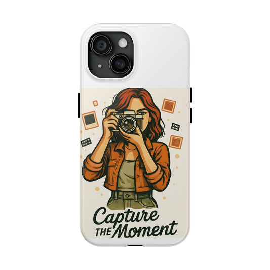 Capture the Moment Tough Phone Case, Stylish Phone Cover, Photography Gift, Durable Case, Camera Lover Accessory, Trendy Phone Protection
